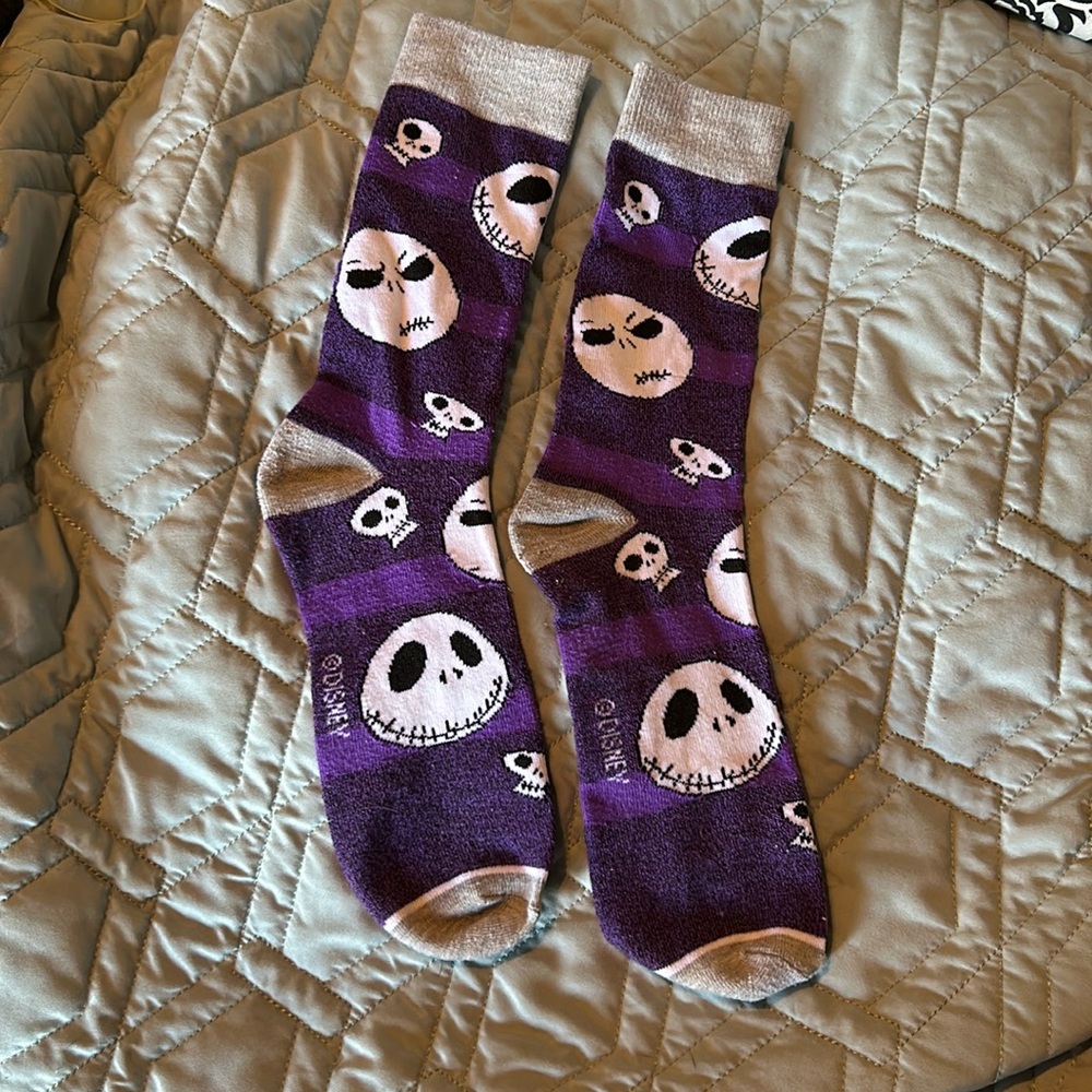 Nightmare Before Xmas socks, Disney, Jack Skellington pattern, never worn💀🎃🎃
